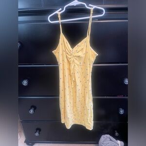 Yellow Flower and Bird Dress.